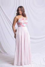 LIGHT LAYLAC HAND PLEATED GOWN