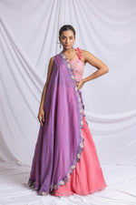 PURPLE LUXE HAND EMBROIDERED LEHENGA