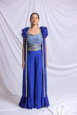 ELECTRIC BLUE SIGNATURE PALAZZO SET
