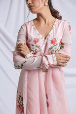BLUSH PINK FLORAL LUXE LEHENGA SET