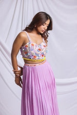 SHELL LUXE HAND EMBROIDERED LEHENGA SET