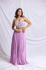 SHELL LUXE HAND EMBROIDERED LEHENGA SET