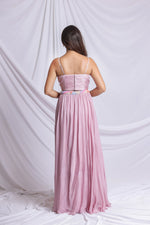 LIGHT MAUVE RAFFIA LUXE LEHENGA SET