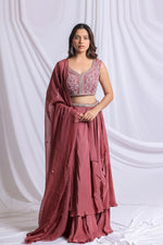 SOFT MAUVE LUXE LEHENGA SET