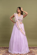 LILAC ROYALE HAND EMBROIDERED LEHENGA SET
