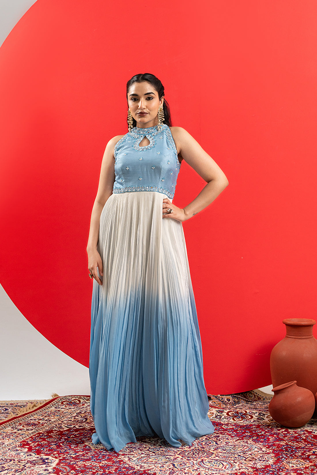BLUE & OFF-WHITE COUTURE GOWN
