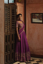 MULBERRY SILK & ORGANZA LEHENGA SET