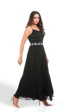 BLACK HAND EMBROIDERED JUMPSUIT
