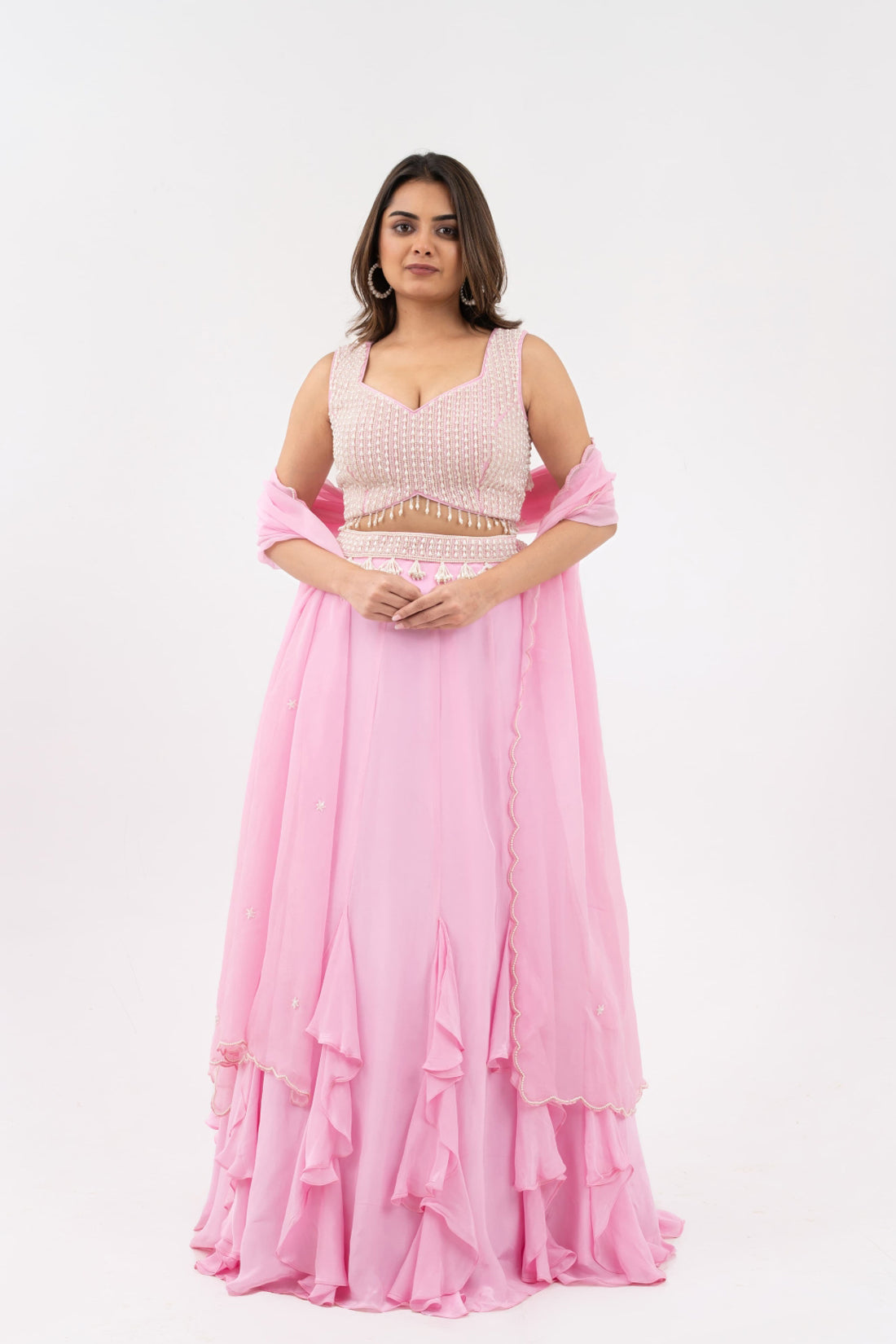 PINK LUXE FUSION LEHENGA SET