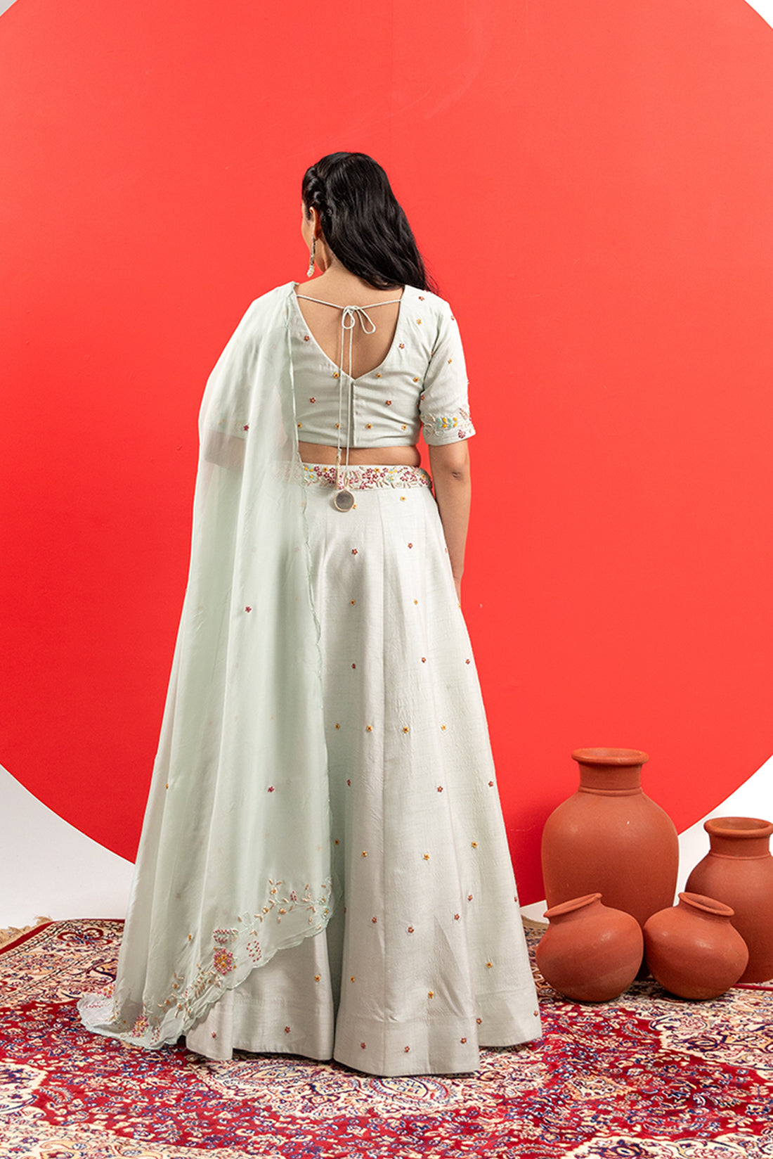 MINT GREEN LUXE LEHENGA SET