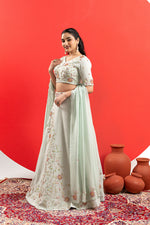 MINT GREEN LUXE LEHENGA SET