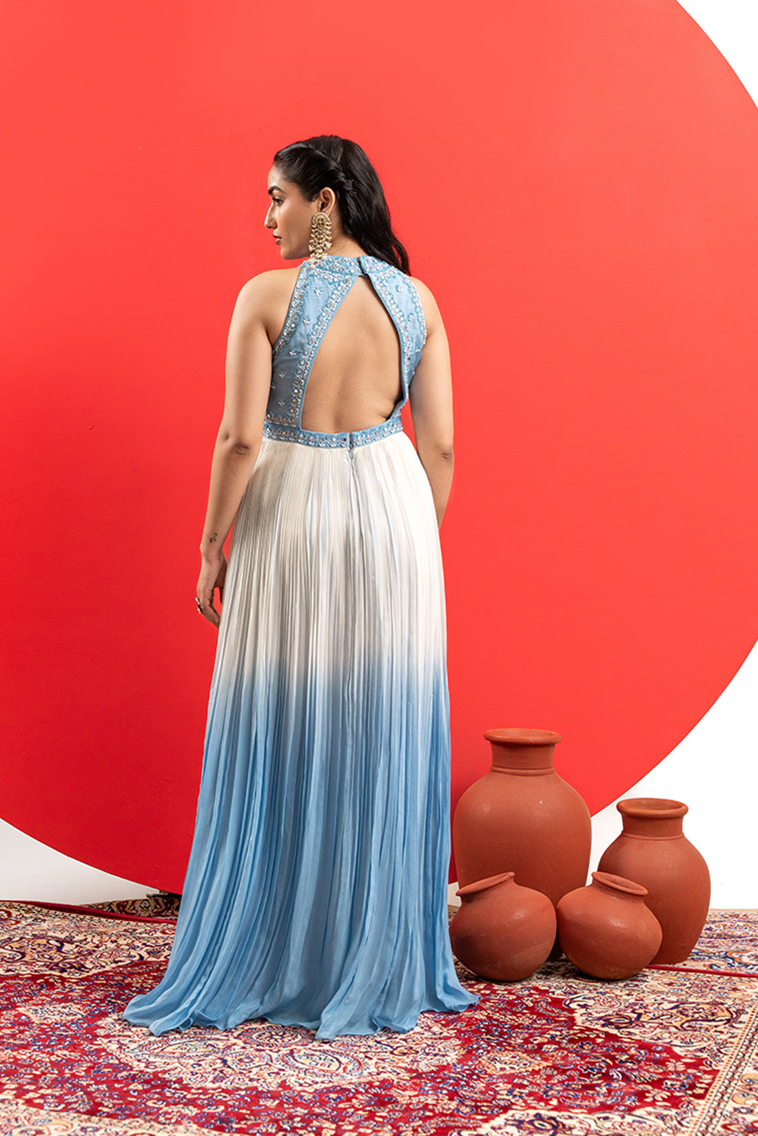 BLUE & OFF-WHITE COUTURE GOWN