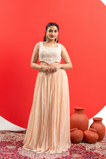LIGHT PEACH LUXE LEHENGA SET