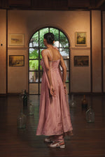 PINK TISSUE ANARKALI SET