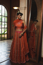 RUST ORANGE LEHENGA SET