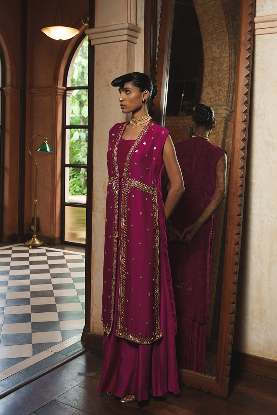 MAGENTA LEHENGA SET