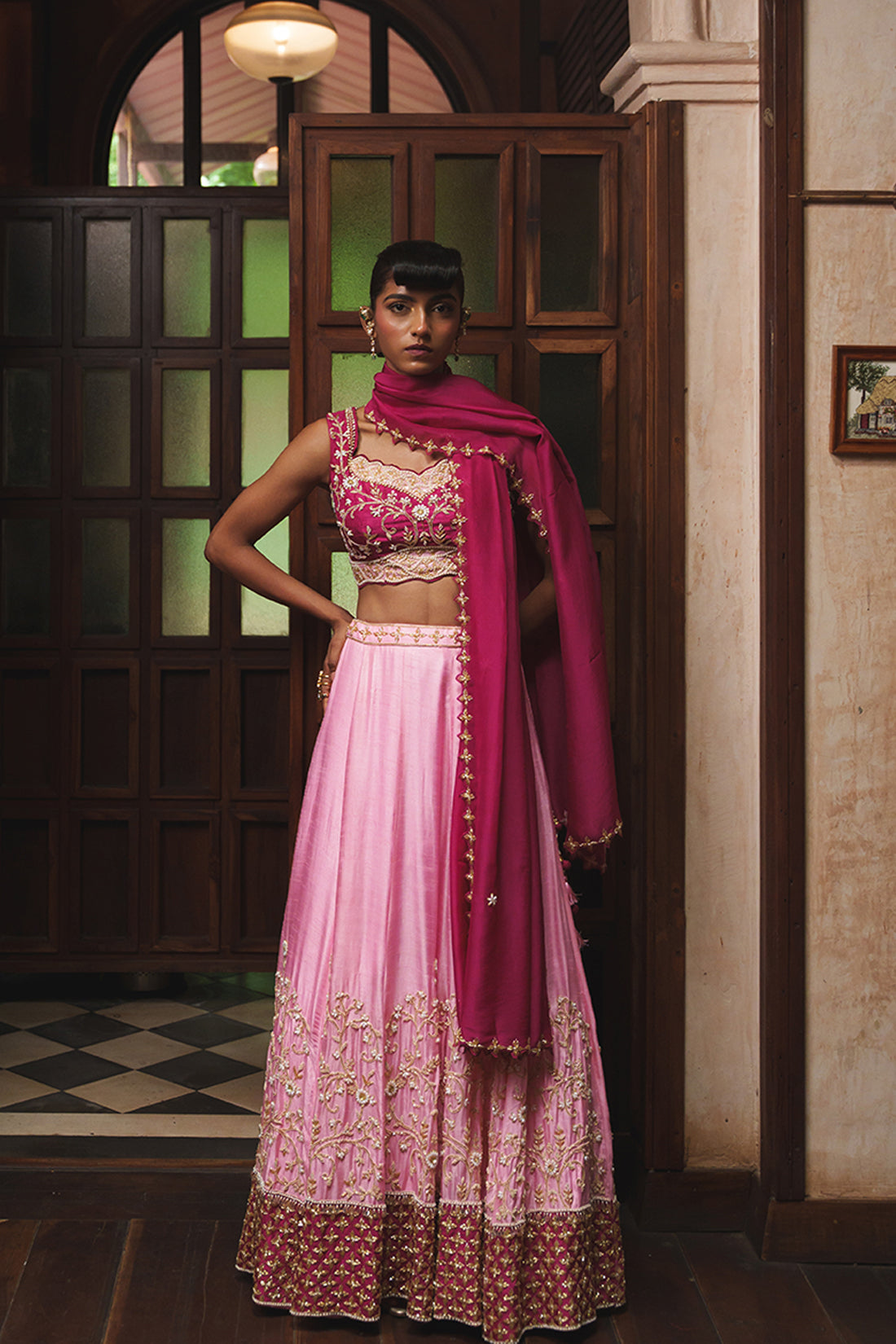FUCHSIA PINK LEHENGA SET