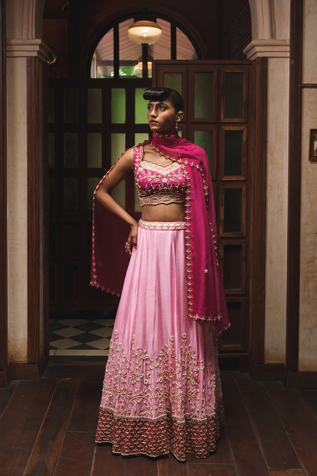 FUCHSIA PINK LEHENGA SET