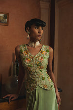 FROSTED GREEN SKIRT SET