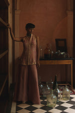 NUDE BROWN PALAZZO SET