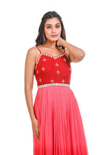RED SHADED GOWN